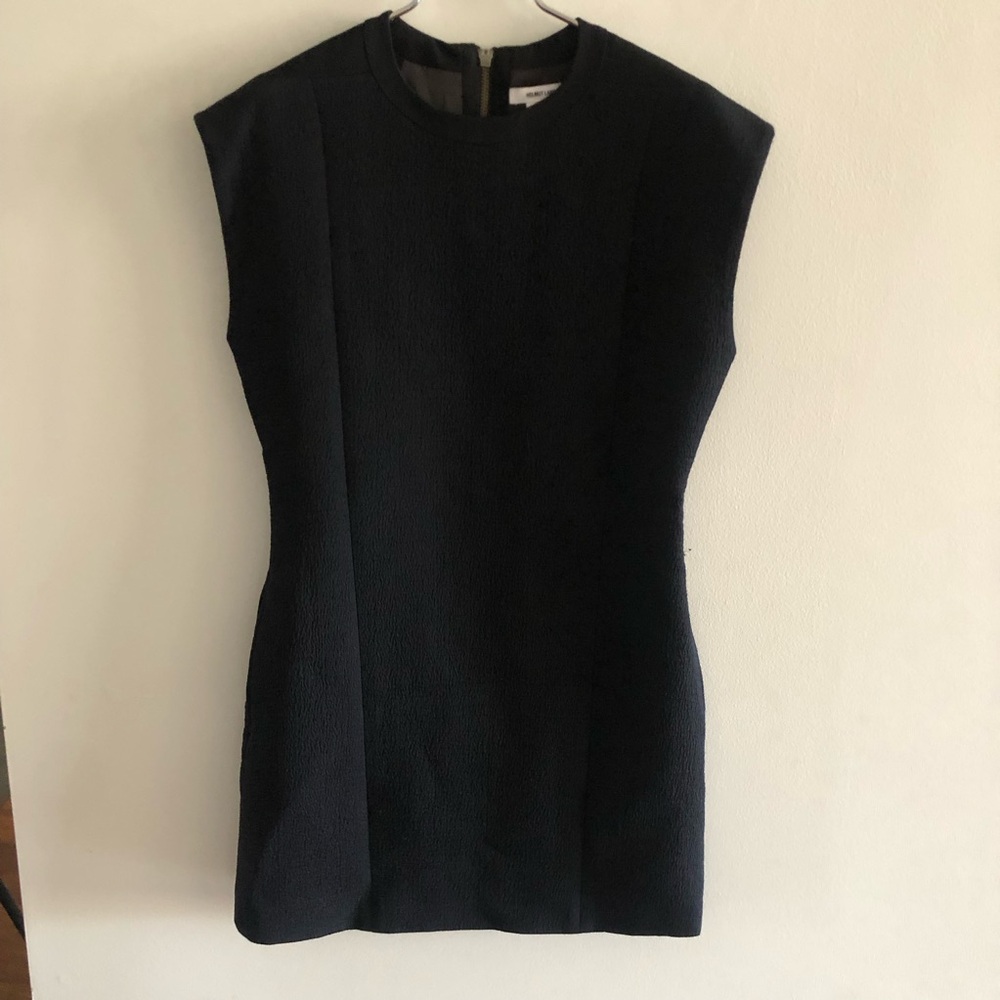 Helmut Lang Virgin Wool Blend Black Sheath Dress size 00 or XXS